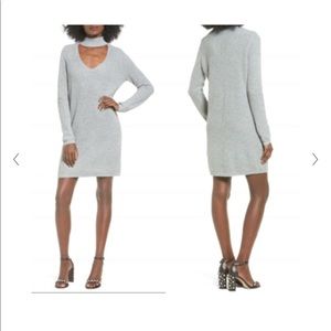 BP Cut-out Choker Sweater Dress💯🤍🖤